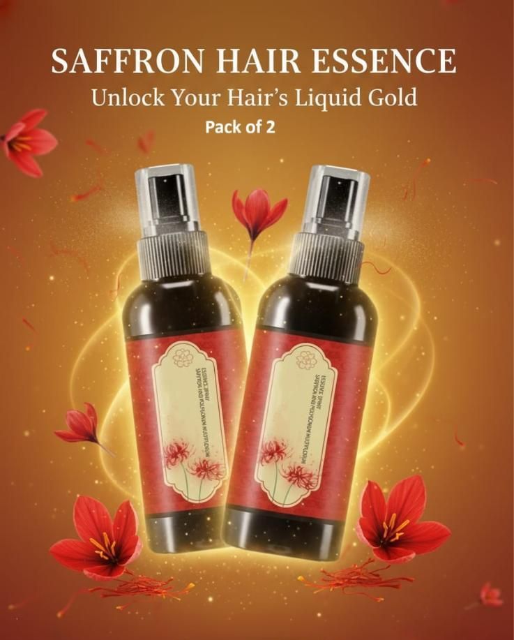 Saffron Essence Hair Spray - Pack of 2 (100 Ml Each Bottle)